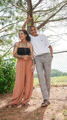 Court and Lex smiling.