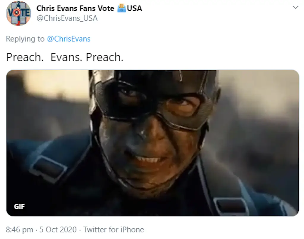 A Twitter comment. 