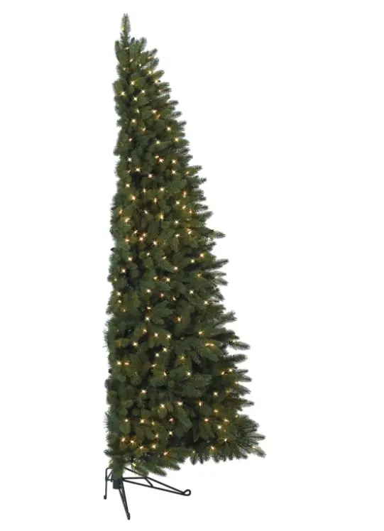 A half Christmas tree. 