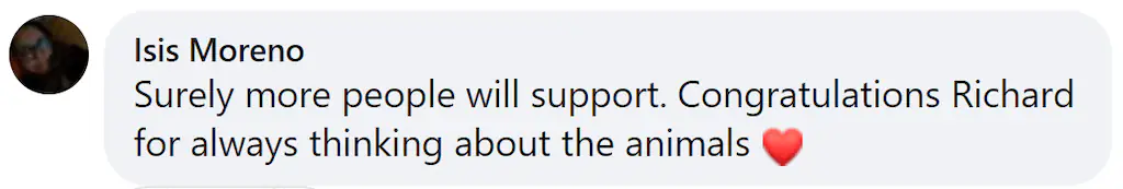 A Facebook comment. 