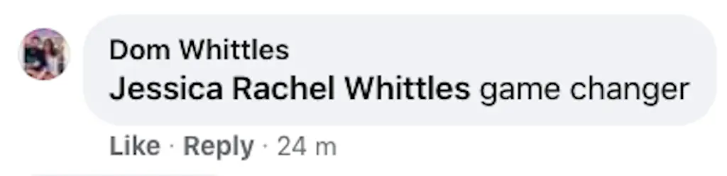 A Facebook comment.