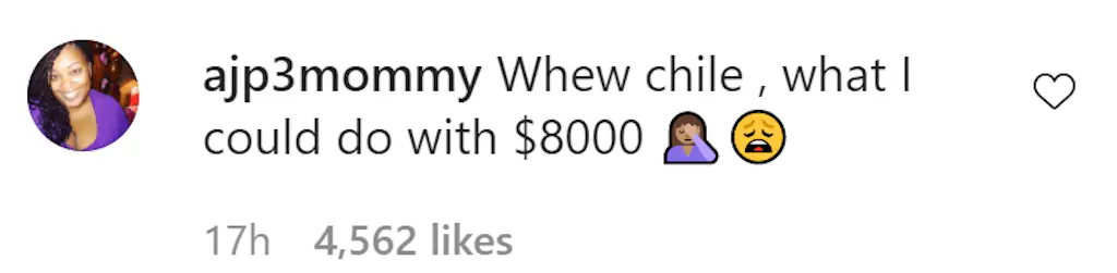 An Instagram comment.
