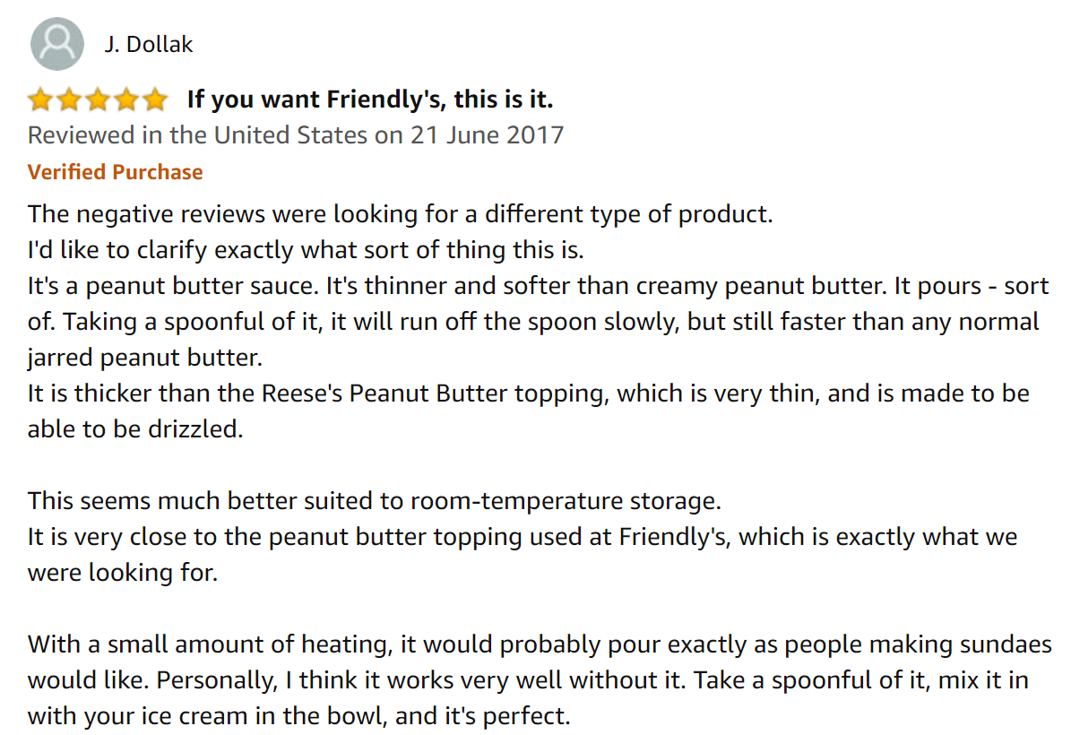 An Amazon review.