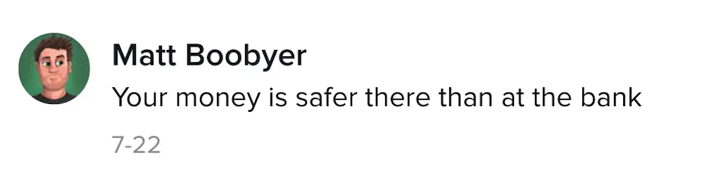A TikTok comment. 
