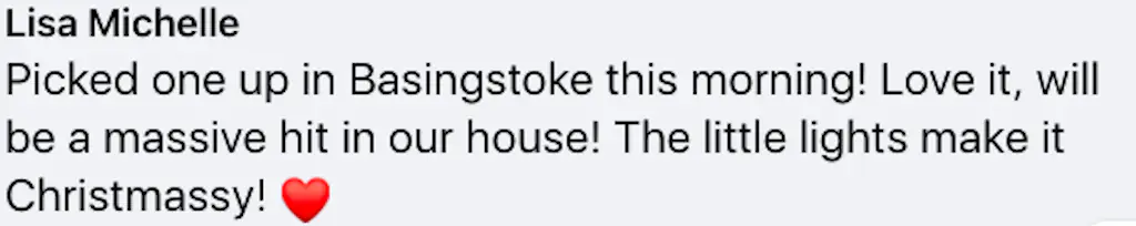 Facebook user, Lisa Michelle wrote alongside a red heart emoji.