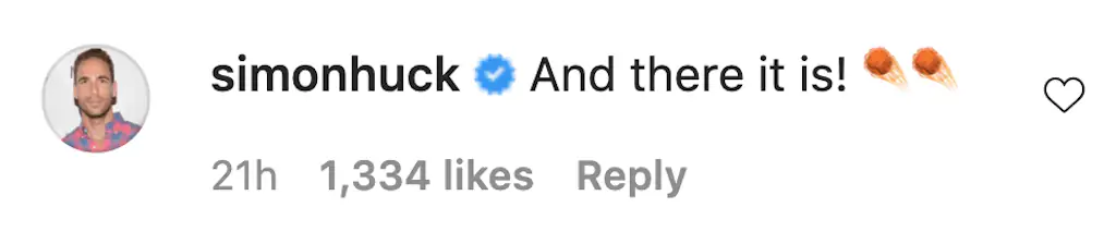 An Instagram comment.