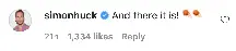 An Instagram comment.
