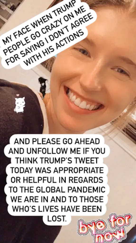 An Instagram story.