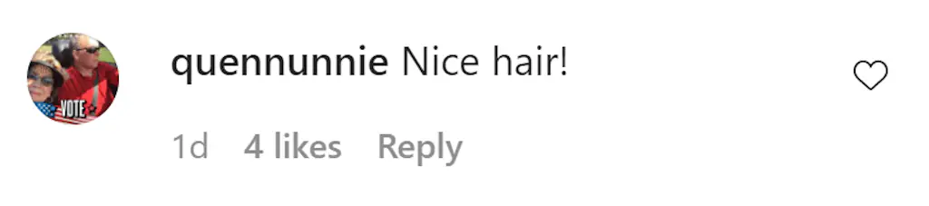 An Instagram comment.