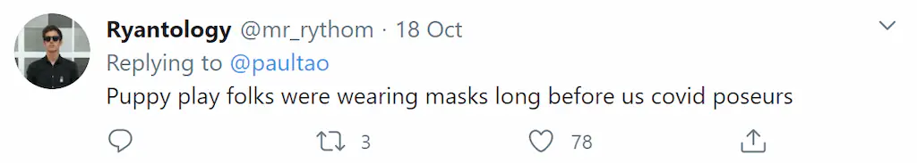 An image of a tweet.
