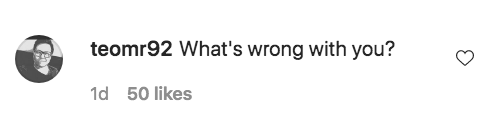 An Instagram comment.