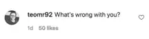 An Instagram comment.