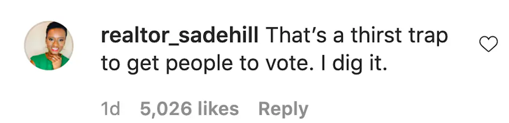 An Instagram comment.