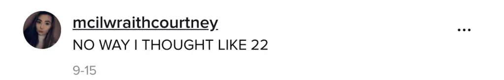 A TikTok comment.