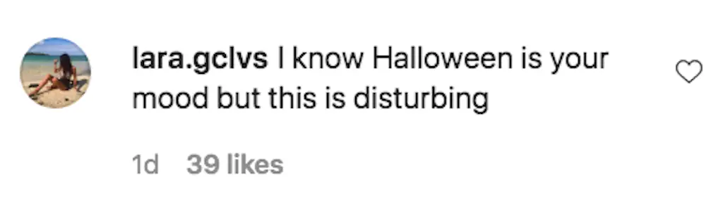 An Instagram comment.