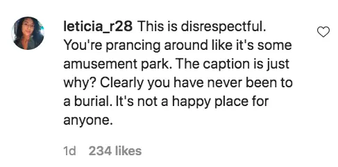 An Instagram comment.
