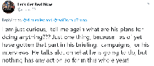 A Twitter comment. 