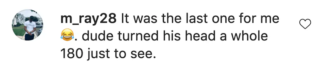 An Instagram comment.