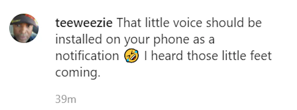 an Instagram comment