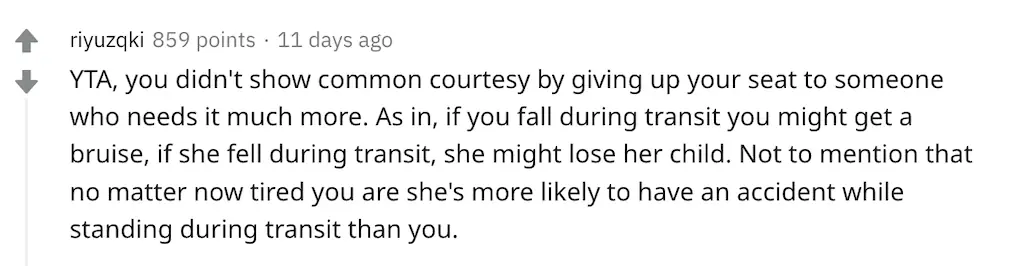 A Reddit comment. 