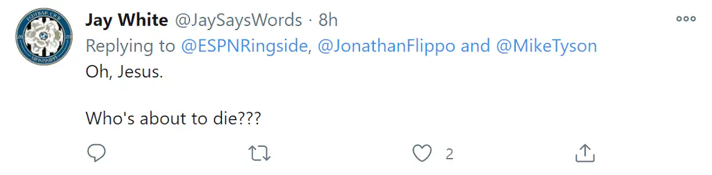 A Twitter comment. 