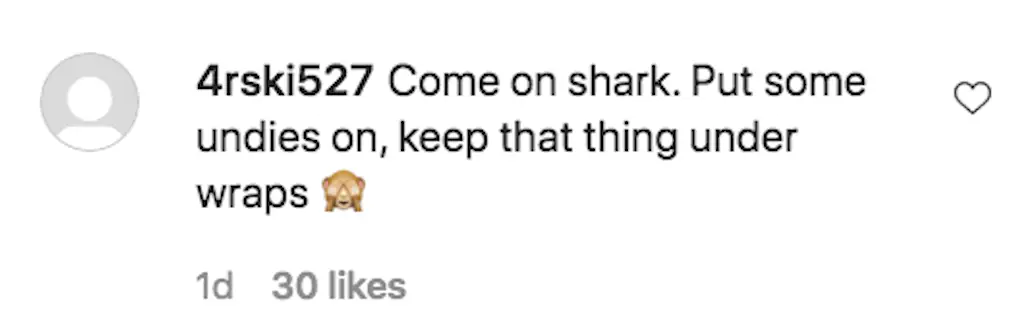 An Instagram comment.