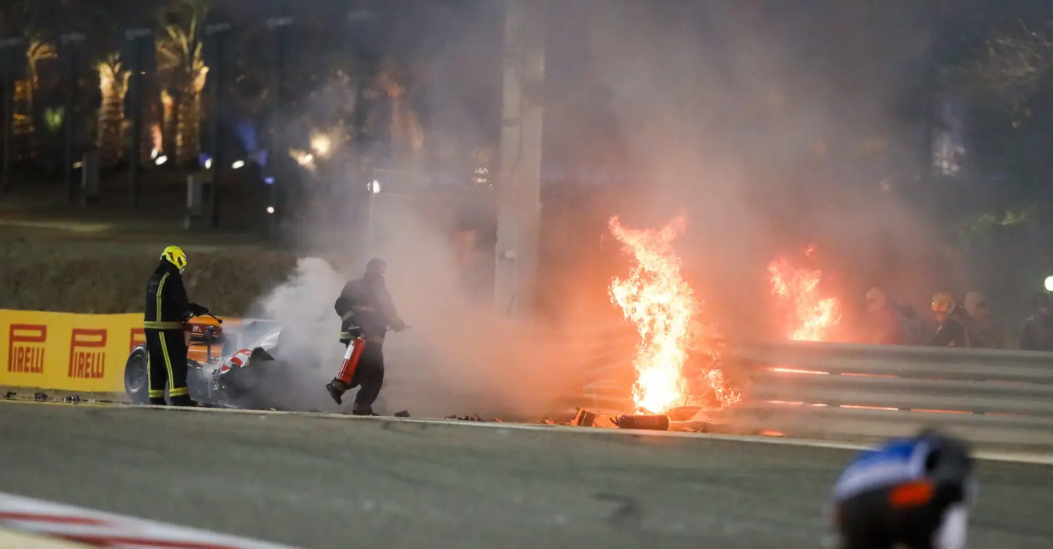 Formula 1 driver survives horrific crash as car bursts into flames and splits in half