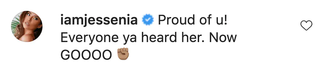 An image on Instagram comment. 