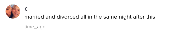 A TikTok comment.