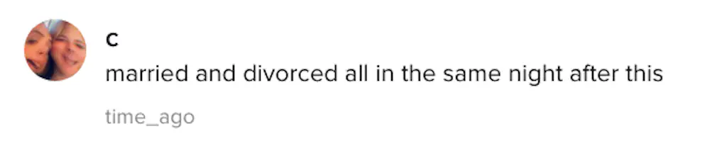 A TikTok comment.