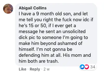 A Facebook comment.