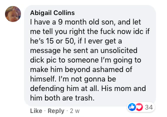 A Facebook comment.