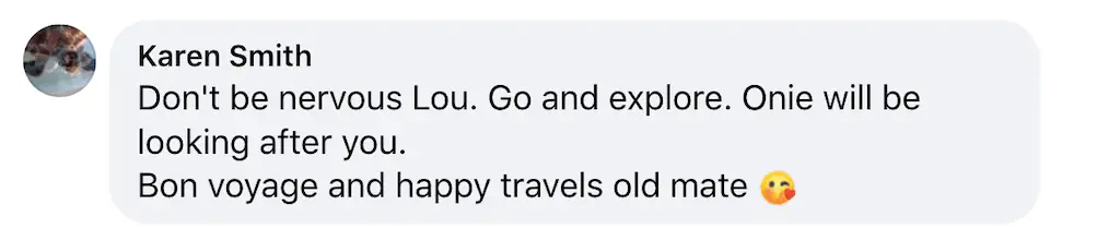 A Facebook comment.