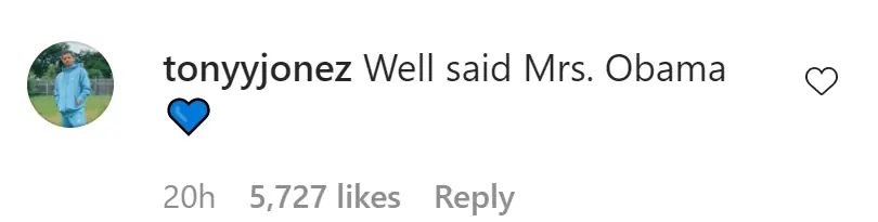 An Instagram comment.