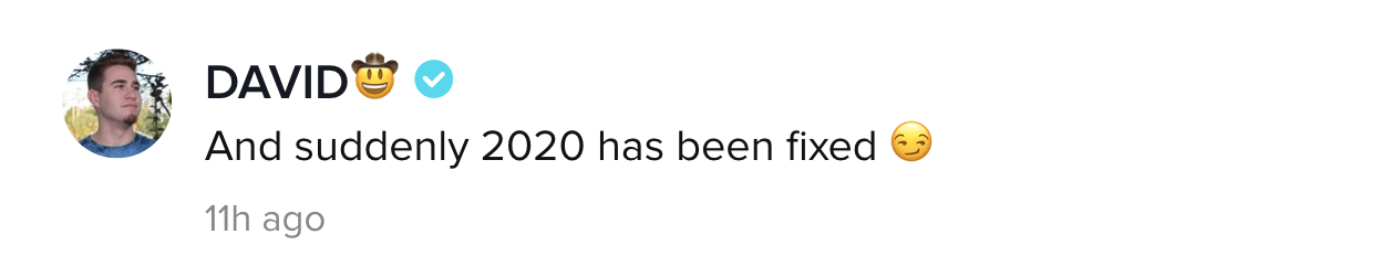 A TikTok comment.