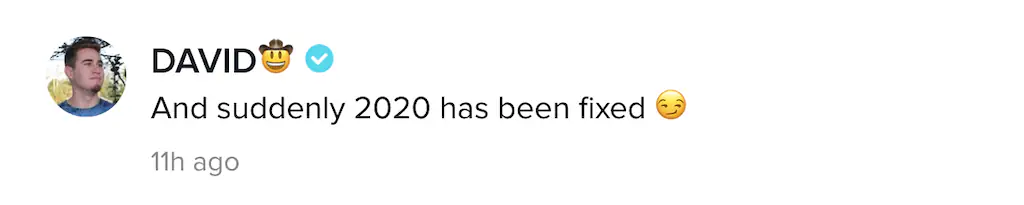 A TikTok comment.