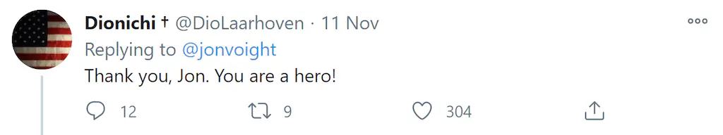 A Twitter comment.