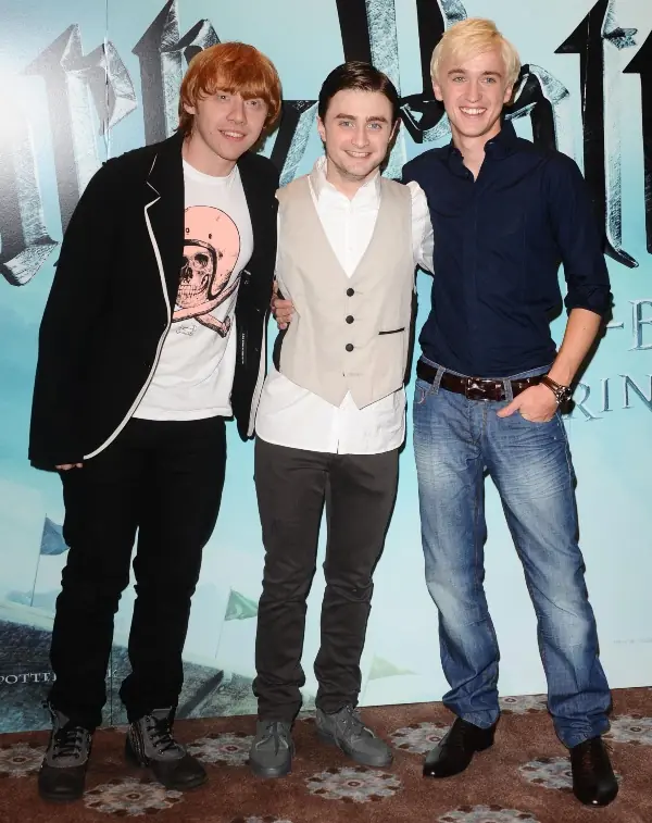 Tom Felton, Rupert Grint and Daniel Radcliffe.