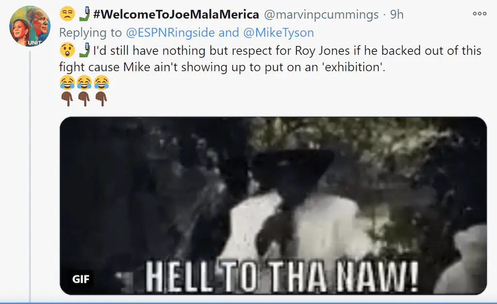 A Twitter comment. 