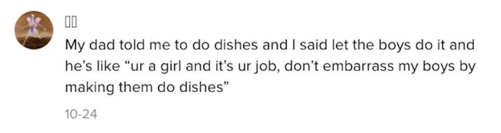 A TikTok comment.