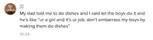A TikTok comment.