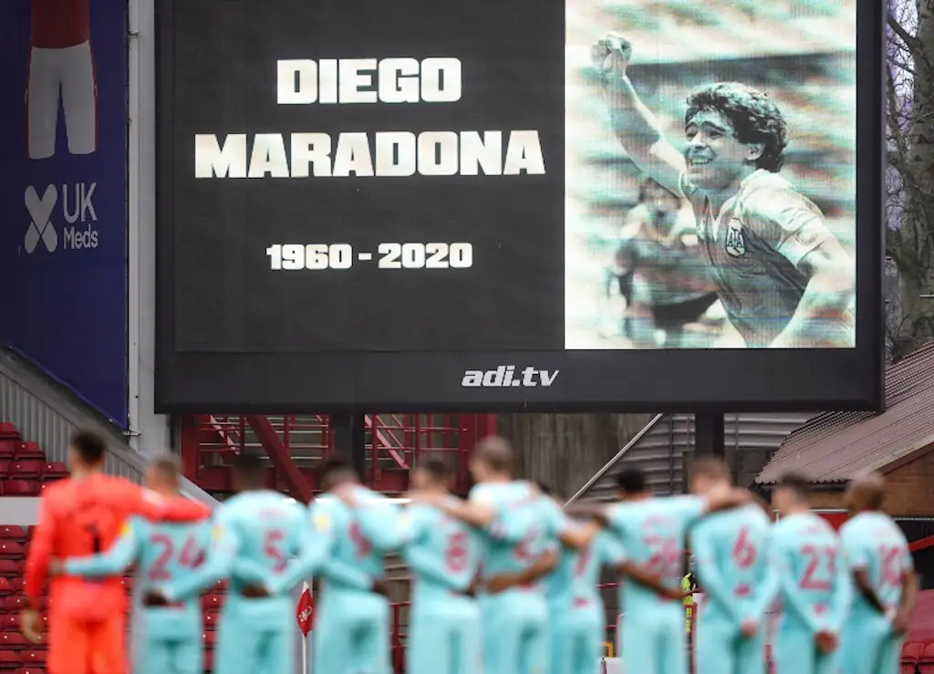A tribute to Diego Maradona.