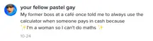 A TikTok comment.