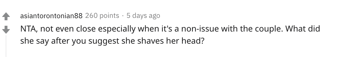 A Reddit comment.