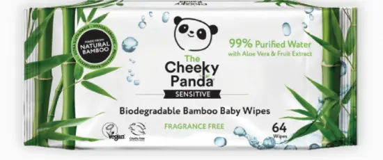 The Cheeky Panda baby wipes