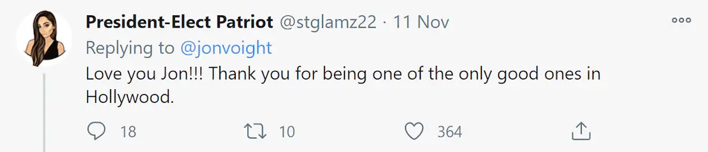 A Twitter comment.