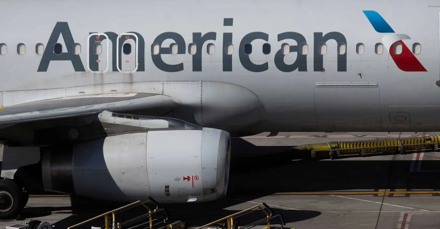 An image of an American Airlines plane. 