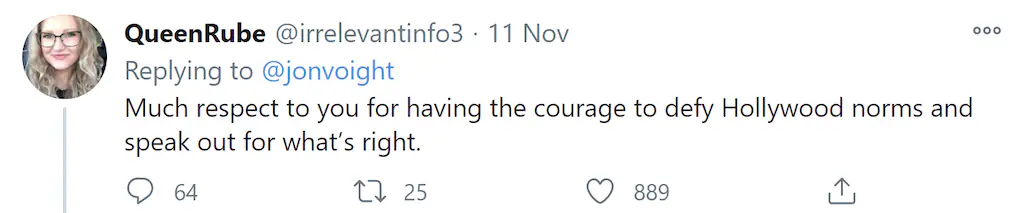 A Twitter comment.