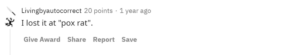 A Reddit comment.
