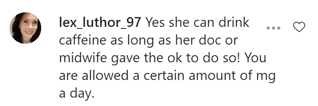 Instagram comment.